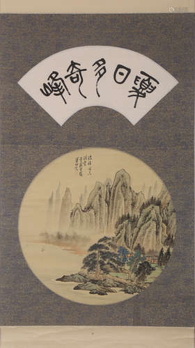 CHINESE INK AND COLOR SCROLL PAINTING