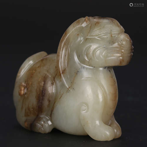 CHINESE ARCHAIC JADE BEAST