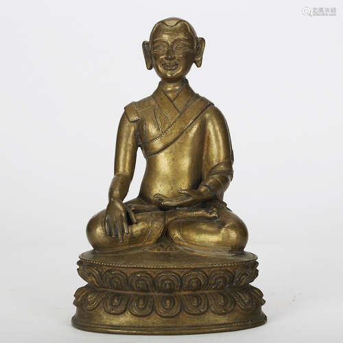 CHINESE BRONZE FIGURE OF LOHAN