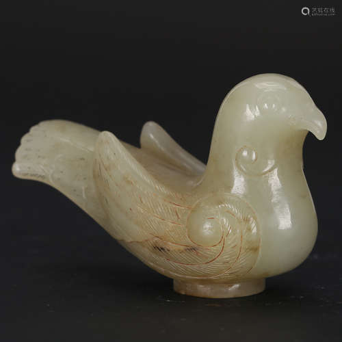 CHINESE ARCHAIC JADE BIRD