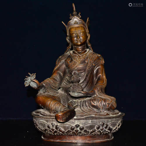 CHINESE BRONZE FIGURE OF PADMASAMBHAVA