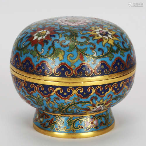 CHINESE CLOISONNE COVER BOWL