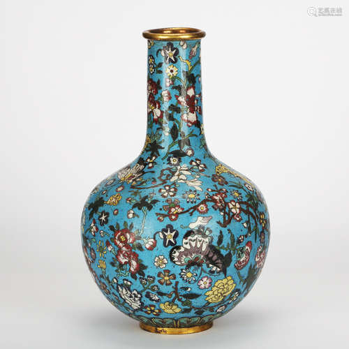 CHINESE CLOISONNE BOTTLE VASE