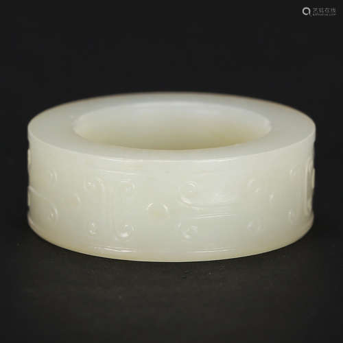 CHINESE WHITE JADE RING