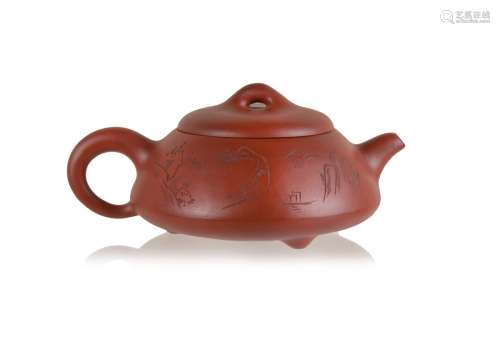 清代宜興石瓢款紫砂茶壺