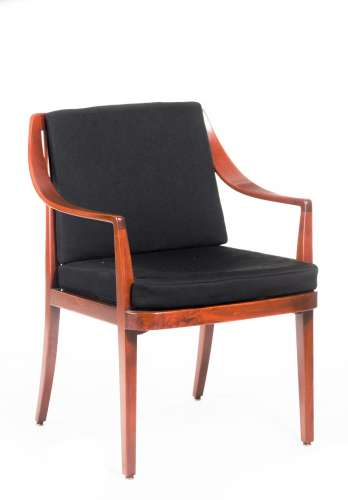 Lysberg & Hansen Danemark, large fauteuil néo-classique, piétement avant gaine, [...]