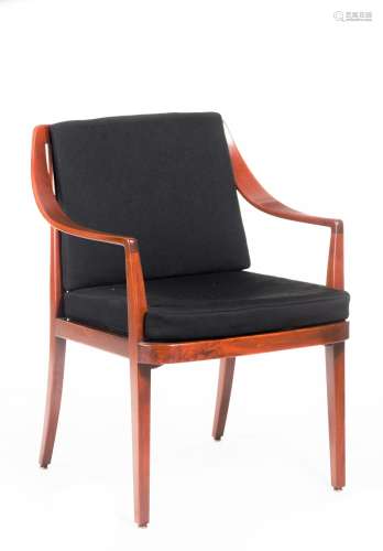 Lysberg & Hansen Danemark, large fauteuil néo-classique, piétement avant gaine, [...]