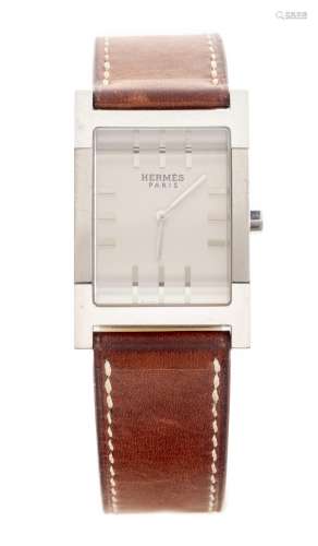 Montre Hermès Tandem en acier grand modèle Ref : TA1.710 Vers 2000, bracelet en [...]
