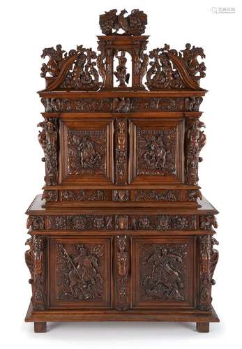 Important cabinet aux cavaliersCyrus le Grand et Alexandre Le Grand