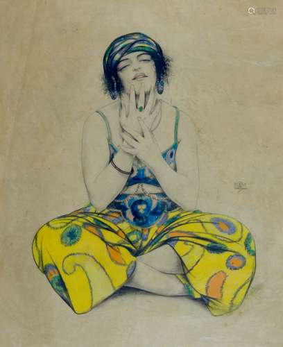 Jeune femme assise en méditation, 1920