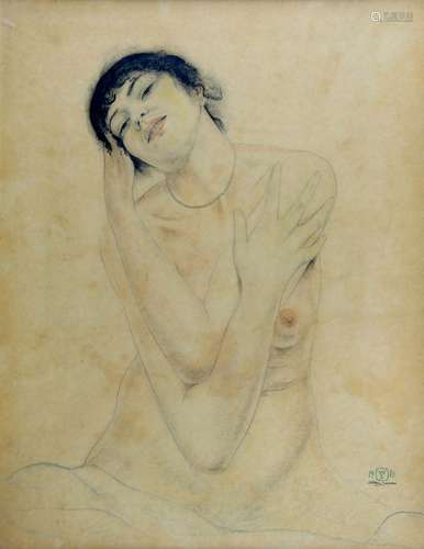 Jeune femme nue aux bras croisés, 1918