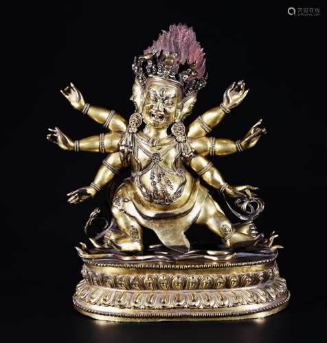 A GILT-BRONZE FIGURE OF VAJRASATTVA