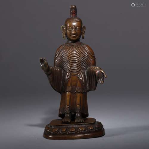 A BRONZE FIGURE OF BUDDHA