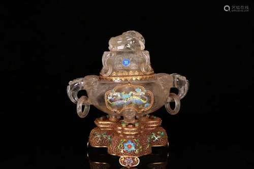 A CRYSTAL CENSER AND COVER