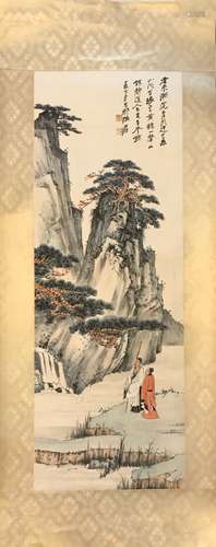 A CHINESE SCROLL PAINTING, ZHANG DAQIAN