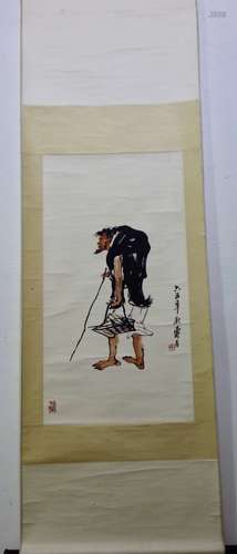 A CHINESE SCROLL PAINTING, PAN TIANSHOU