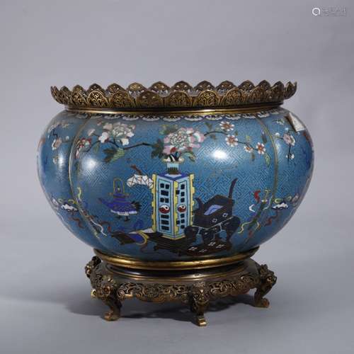 A CLOISONNE ENAMEL JAR