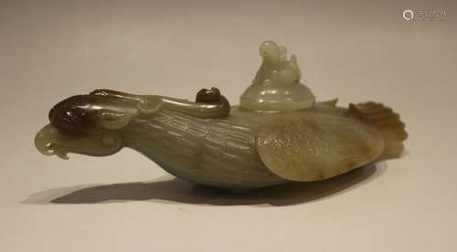 A JADE CARVED WATER COUPE