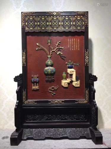 A GEM INLAID TABLE SCREEN