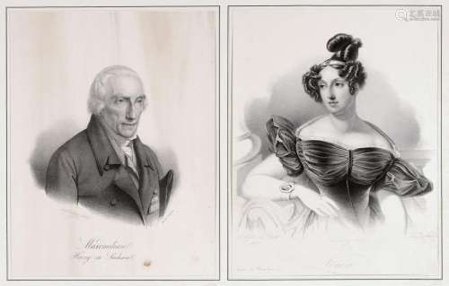 Verschiedene Stecher, Sechs Bildnisse von Koenig Maximilian und seiner Familie. 19th cent.