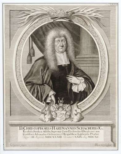 Christian Romstet, Zehn Bildnisse Saechsischer Gelehrter. 2. H. 17. Jh. bis 1st quarter 18th cent.