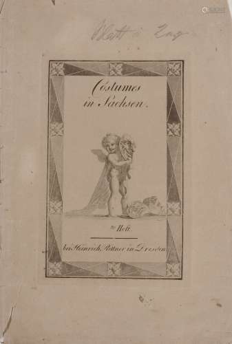 Heinrich Rittner, Neun Darstellungen zu saechsischen Trachten. Mid 19th cent.