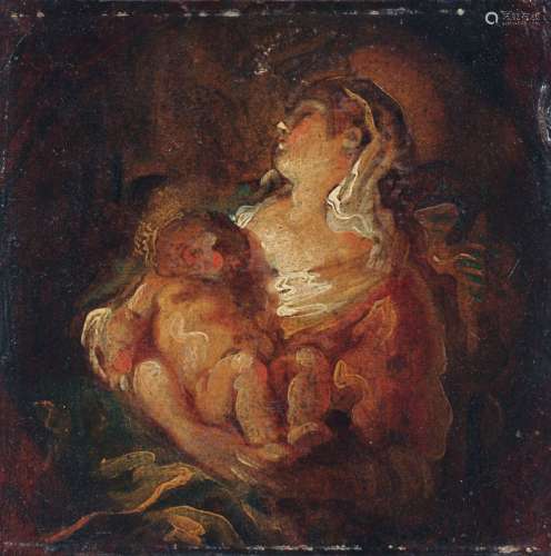 Unbekannter Kuenstler, Maria mit Jesusknabe (Studie). Wohl Early 19th cent.