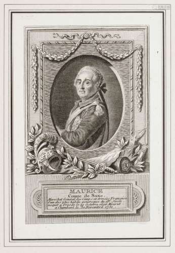 Verschiedene Stecher, Sieben Bildnisse von Moritz von Sachsen, gen. „Marechal de Saxe“. 18./ 19th cent.