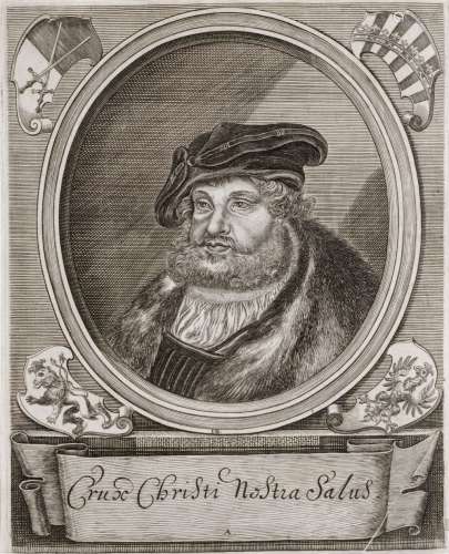 Johann Bensheimer, Zwei Bildnisse der Kurfuersten Friedrich der Weise und Johann der Bestaendige. 17th cent.