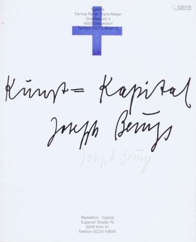 Joseph Beuys, Drei Autographen. 1980 s.