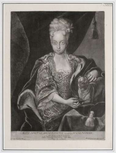 Bernhard Vogel (nach Johann Kupezky), Bildnis Maria Josepha (Kronprinzessin von Frankreich). 1737.