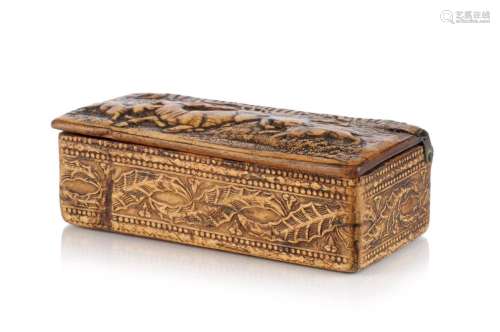 Tabakdose mit Jagdmotiven. Early 19th cent.