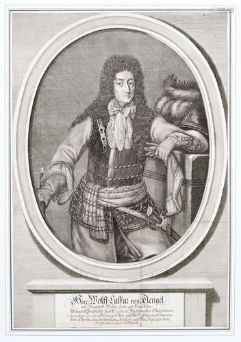 Moritz Bodenehr, Wolf Caspar von Klengel. Um 1691.