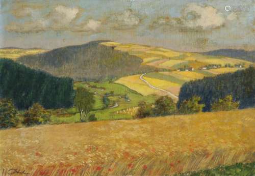 O. Hahn, Saechsische Landschaft. 1st half 20th cent.