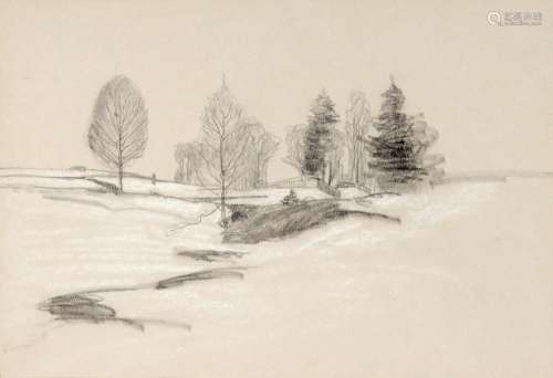 Adolf Fischer-Gurig, Schneeschmelze. 1st quarter 20th cent.