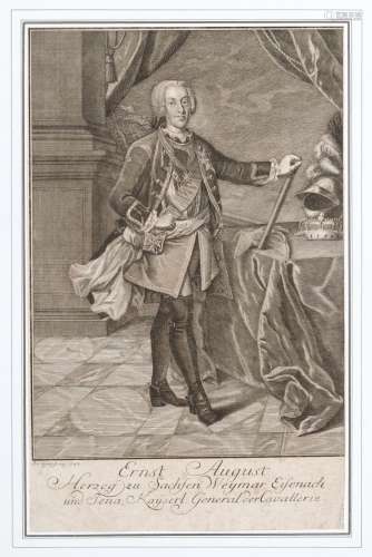 Johann Christoph Sysang, Sieben Bildnisse Angehoeriger der Nebenlinien des Saechsischen Koenigshauses. Mid 18th cent.