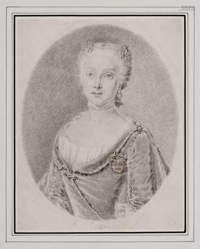 Lorenzo Zucchi oder Nachfolge (nach Louis de Silvestre), Bildnis Maria Amalia von Sachsen im Alter von etwa 12 Jahren. Mid 18th cent.