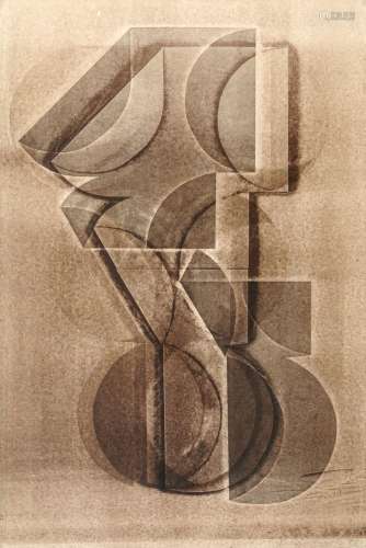 Klaus Dennhardt, Grosse Komposition mit Scheiben. 1979.