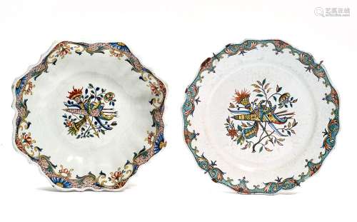 FAIENCE BOWL AND PLATE, 