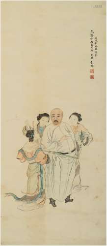 彭烺（清） 1862年作 克斋宫保画像 立轴 设色纸本