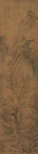 陈裸（1563～约1639） 1627年作 云山草堂图 立轴 设色绢本