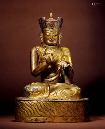 十六世紀 西藏 銅鎏金大寶法王噶瑪巴