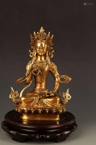 A FINE BRONZE PHURBA SATTVA BUDDHA STATUE