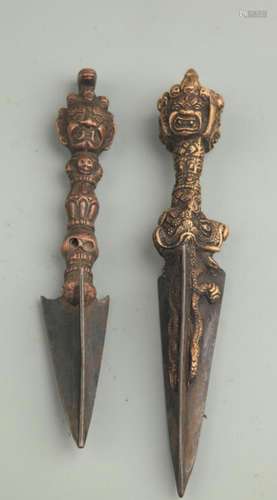 TIBETAN BUDDHISM INSTRUMENTS VAJAR AND PHURBA