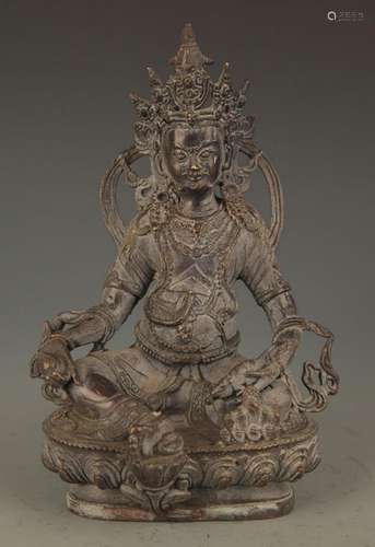 TIBETAN BUDDHISM BRONZE GOD OF WEALTH