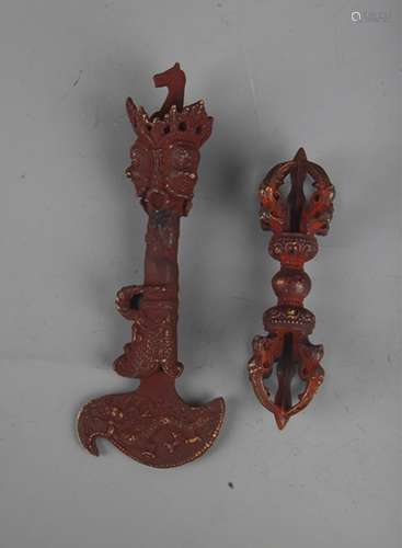 TIBETAN BUDDHISM INSTRUMENTS VAJAR AND PHURBA