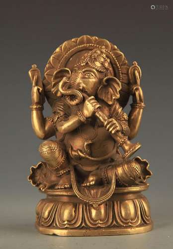 TIBETAN BUDDHISM BRONZE GOD OF WEALTH