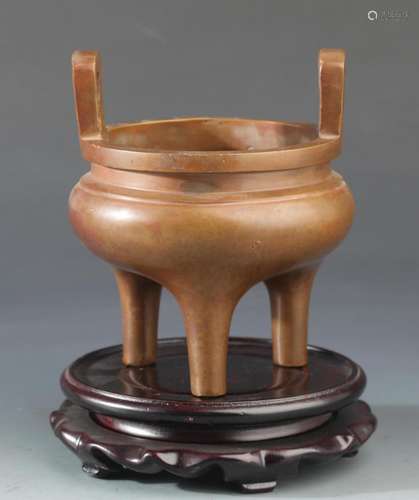 A TRIPOD BRONZE CENSER