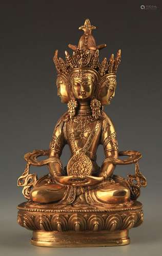 TIBETAN BUDDHISM THREE SIDES VAIROCANA STATUE