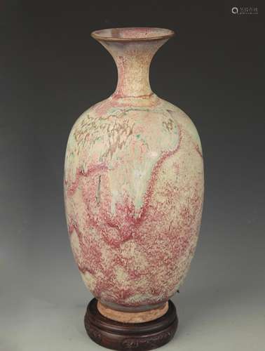 A LU JUN GLAZE LIGHT RED COLOR JAR